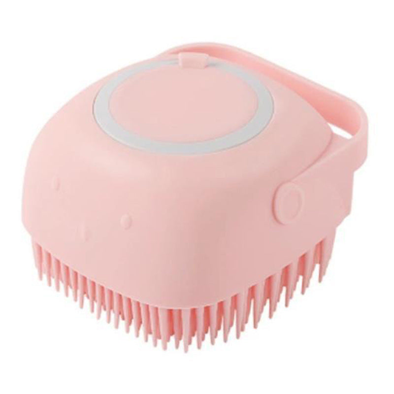 Silicone Dog/Cat Brush with Built-in Shampoo pour in