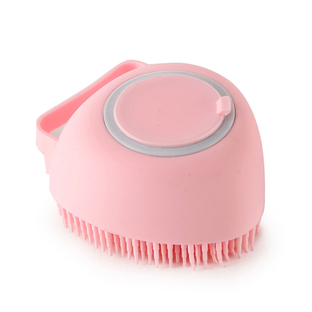 Silicone Dog/Cat Brush with Built-in Shampoo pour in