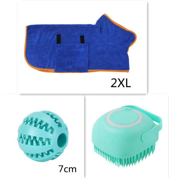 Silicone Dog/Cat Brush with Built-in Shampoo pour in